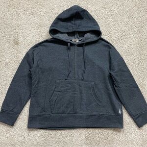 FREE PEOPLE FP MOVEMENT Charcoal Grey WORK IT OUT Hooded SWEATSHIRT Hoodie M